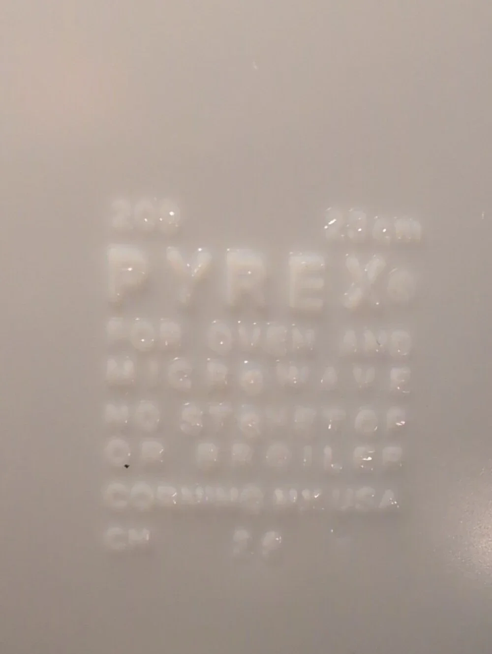 PYREX Milk Glass Vintage Pie Plate #209